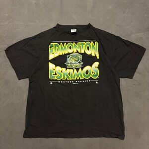 Vintage 90s Starter Edmonton Eskimos Mens XL 50th‎ Anniversary Graphic T Shirt